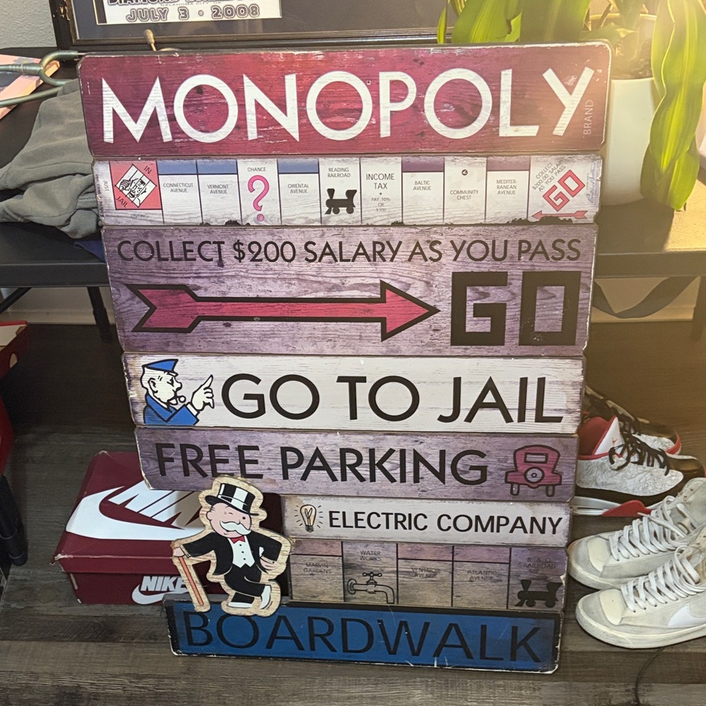 Miriam Haskell Monopoly Art in Purple and Black